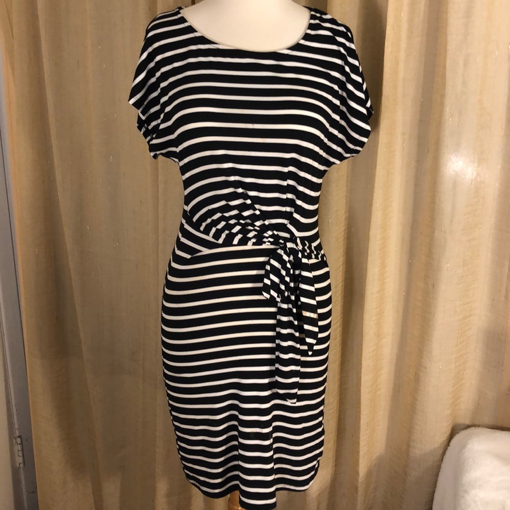 She and Sky Mock Wrap Dress